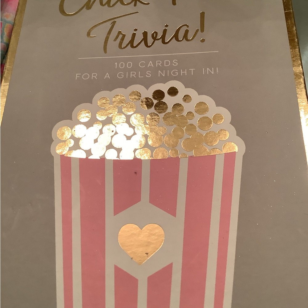 Chick Flick Trivia Game - Pink and Gold
